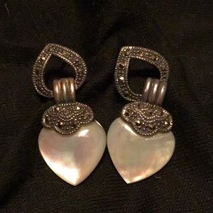 Marcasite and Mother of Peal earrings (925)